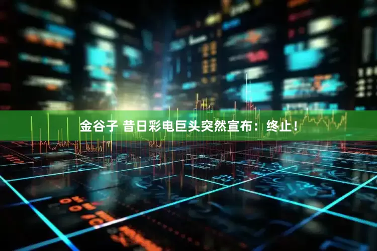 金谷子 昔日彩电巨头突然宣布：终止！